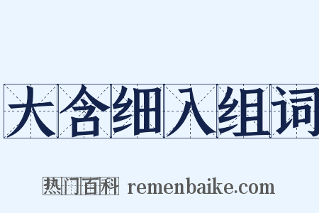 大含细入组词是什么意思的图片